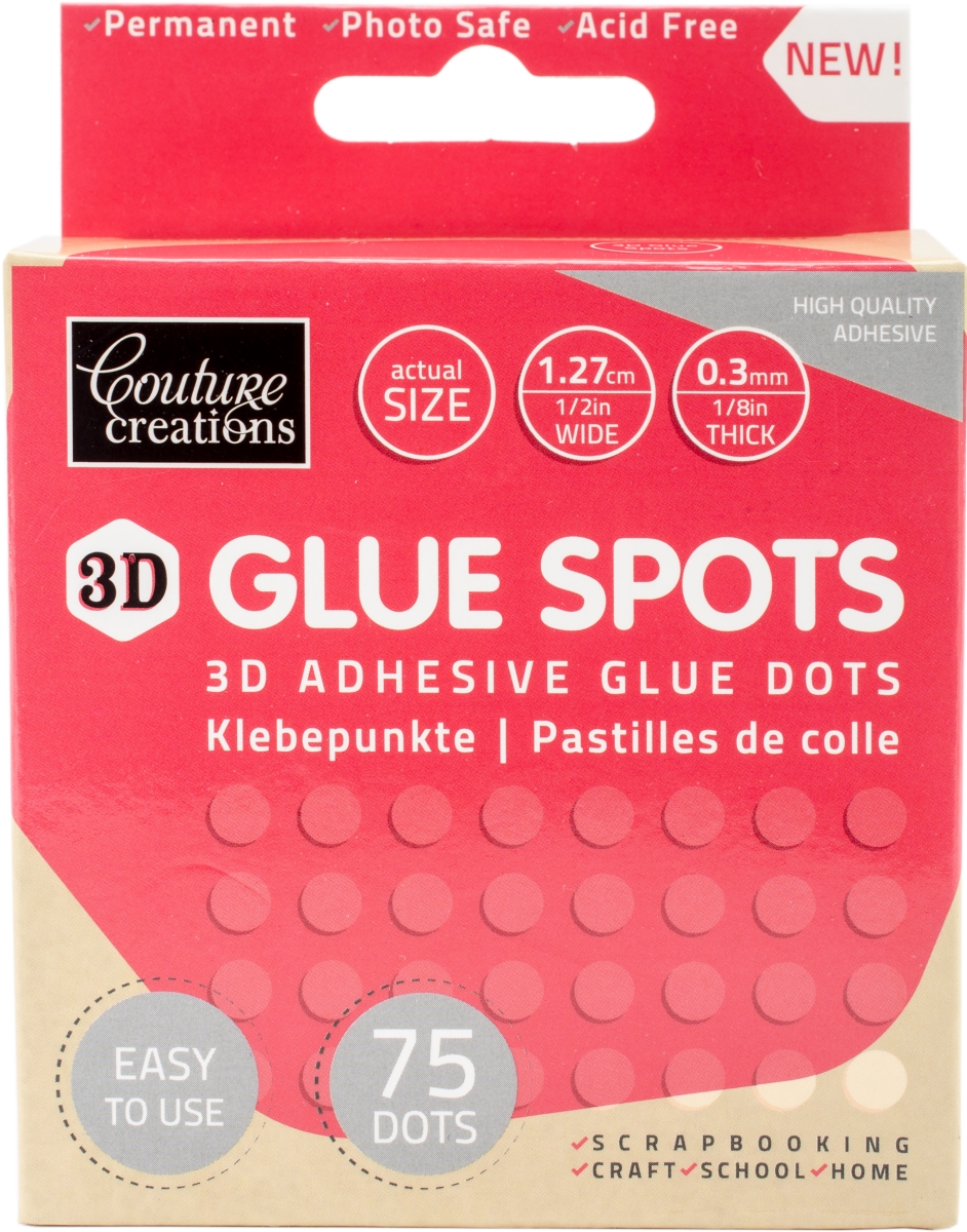Co723817 0.5 In. 3d Glue Spots Adhesive Dot Roll - Pack Of 75