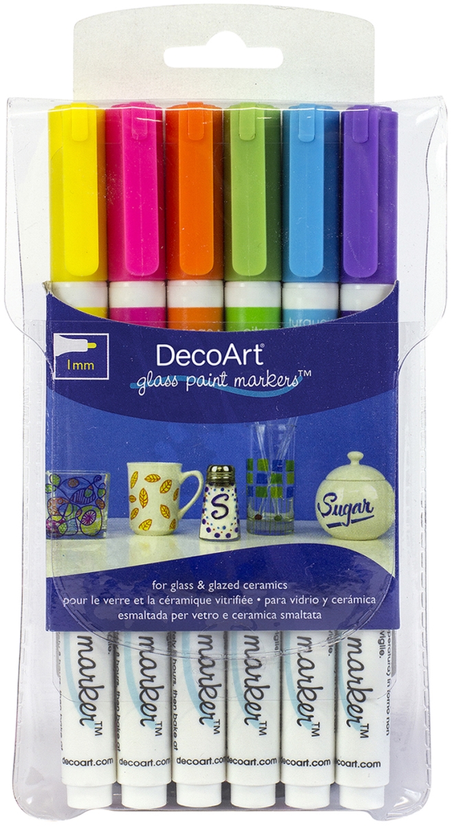 Dgmk02k Glass Paint Marker Multi-pack - Brights, 6 Piece