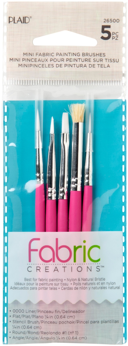 Fct26500 Fabric Creations Tools - Fabric Paint Brush Set, 5 Per Pack