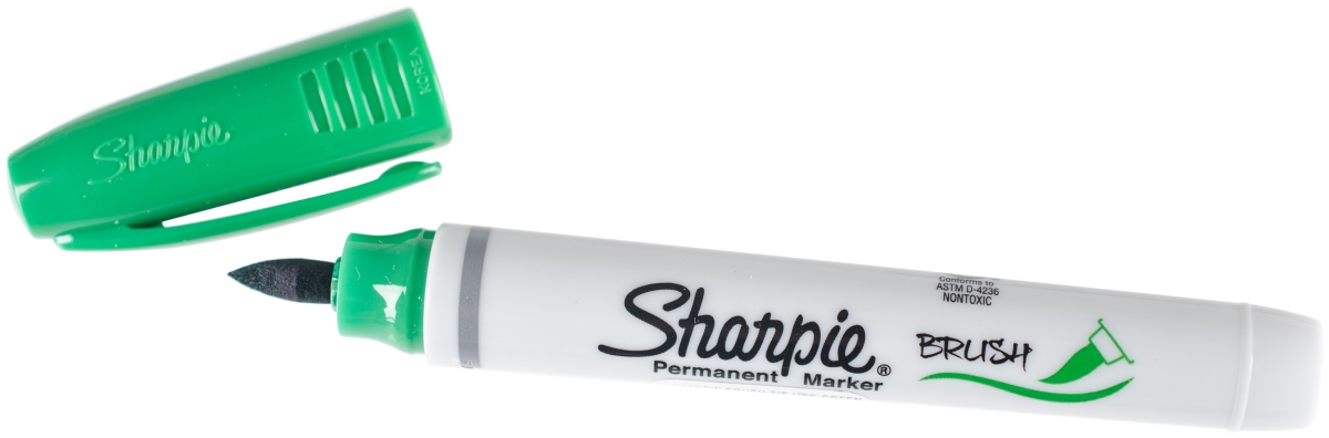 Sanford 1863389 Sharpie Brush Tip Permanent Marker - Green