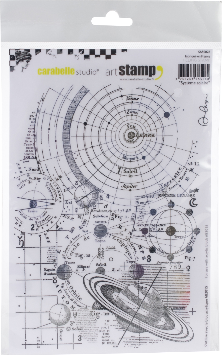 Sa50028 Solar System - Cling Stamp
