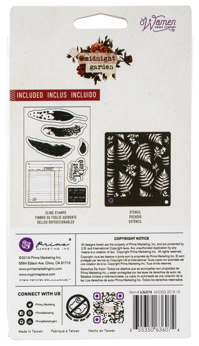 636074 Midnight Garden Stamps With Stencil