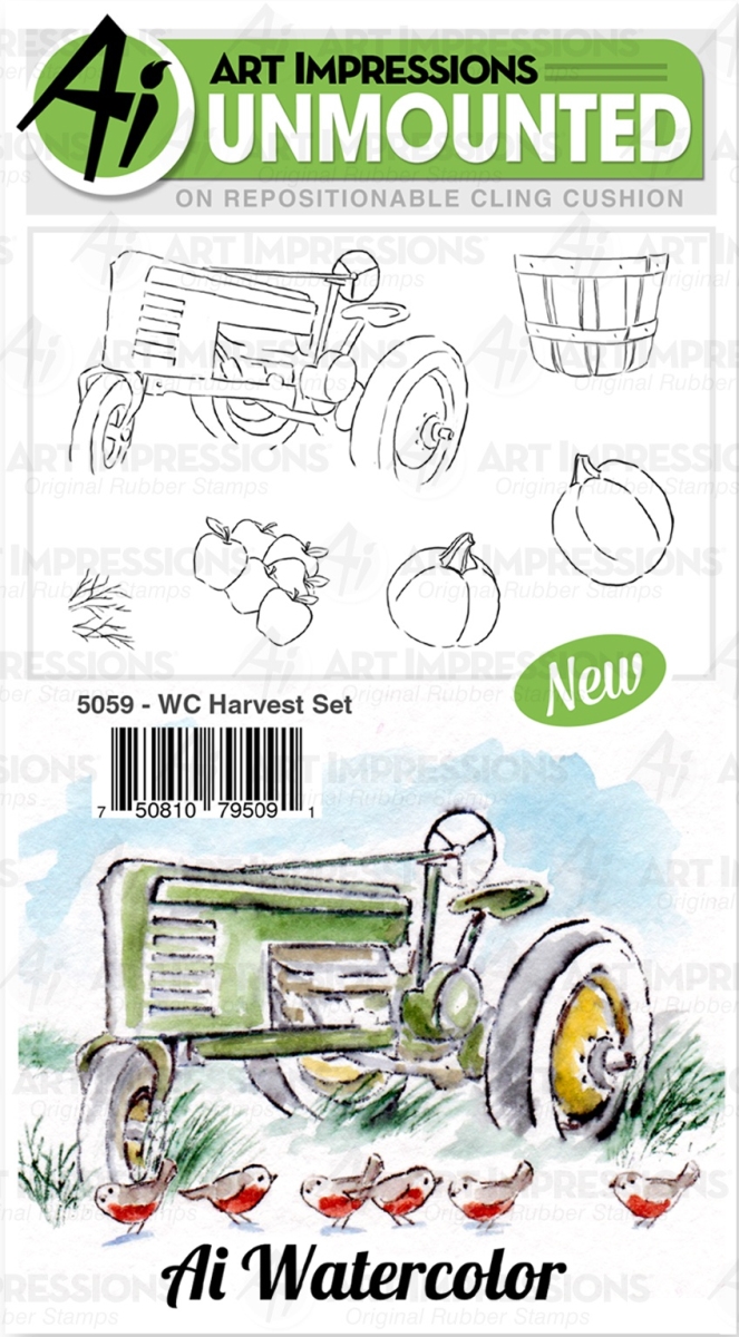 5059 Harvest - Watercolor Stamp