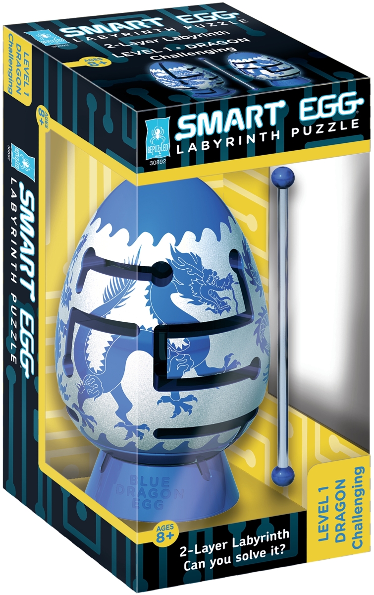 University Games Ug30892 2 Layer Smart Egg Blue Dragon Challenging Labyrinth Puzzle