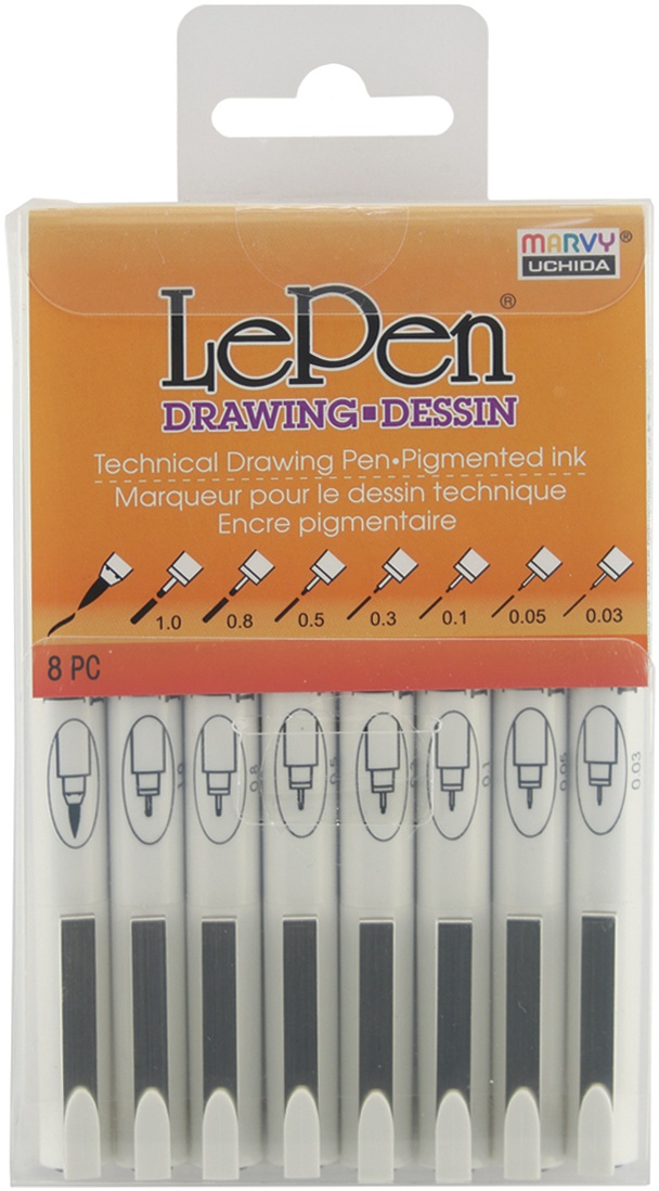 4100-8a Le Pen Technical Pen - Pack Of 8
