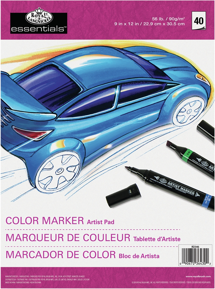 Rd346 9 X 12 In. Color Marker Pad - 40 Page