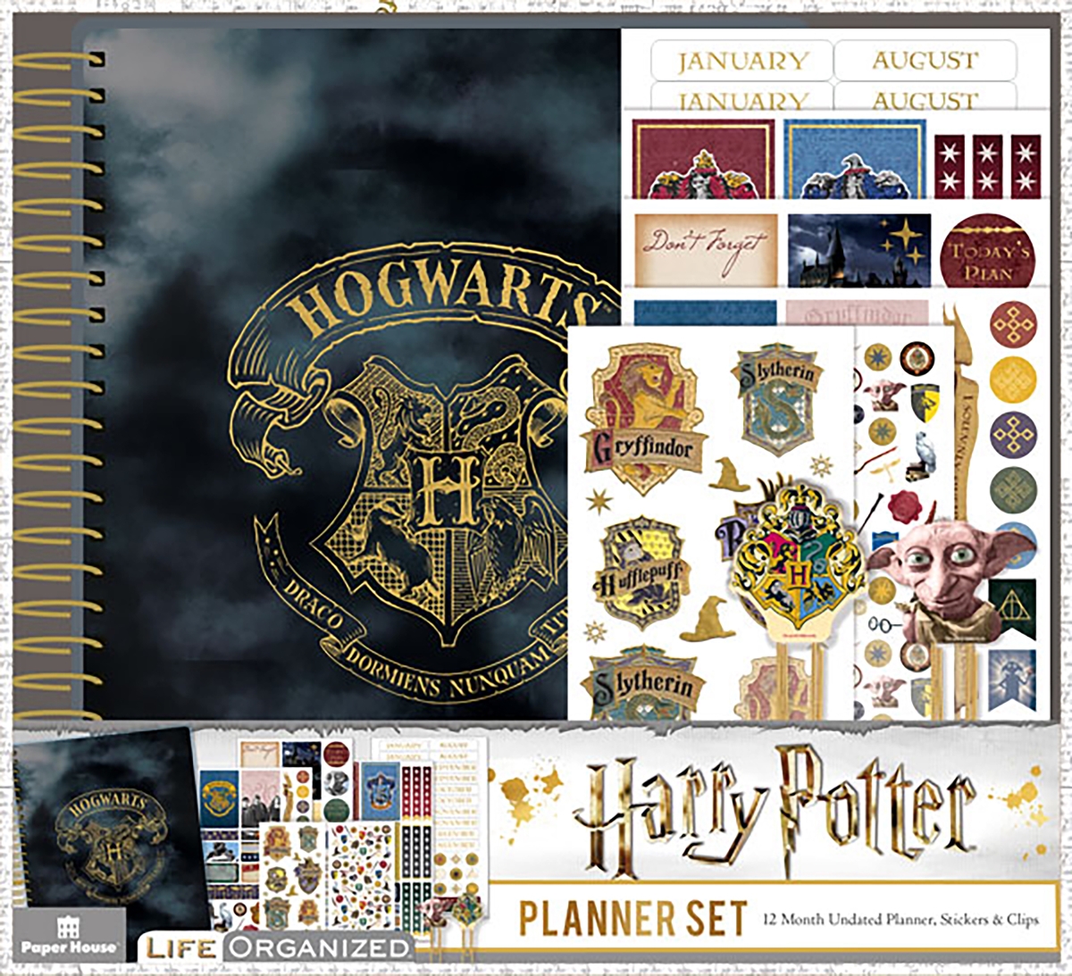 Paper House Pls0005e 11.25 X 10.25 X 1.5 In. 12-month Planner Set, Harry Potter
