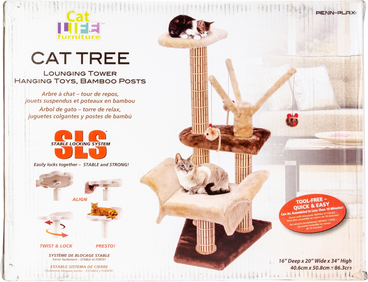 Catf4s Cat-life Cat Scratcher With Stable Locking System, Brown