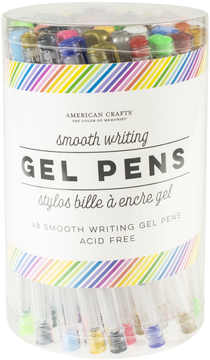 353661 Office Gel Pens Tube, Rainbow Stripe - 48 Per Pack