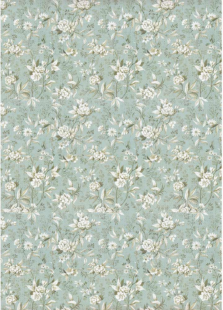 Dfsa4403 Rice Paper Sheet A4-jasmine On Light Blue Background
