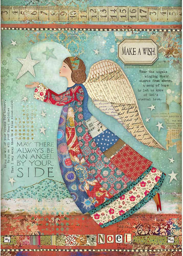 Dfsa4407 Rice Paper Sheet A4-make A Wish Angel