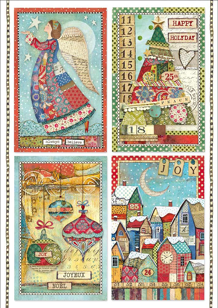 Dfsa4408 Rice Paper Sheet A4-patchwork Postcards