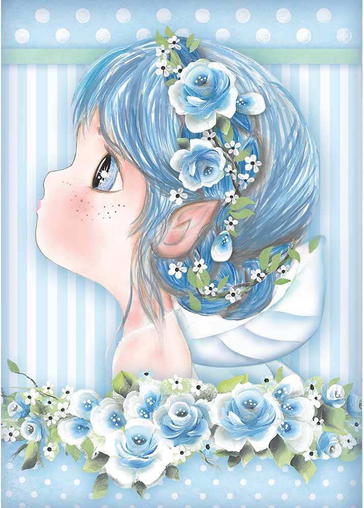 Dfsa4409 Rice Paper Sheet A4-light Blue Fairy