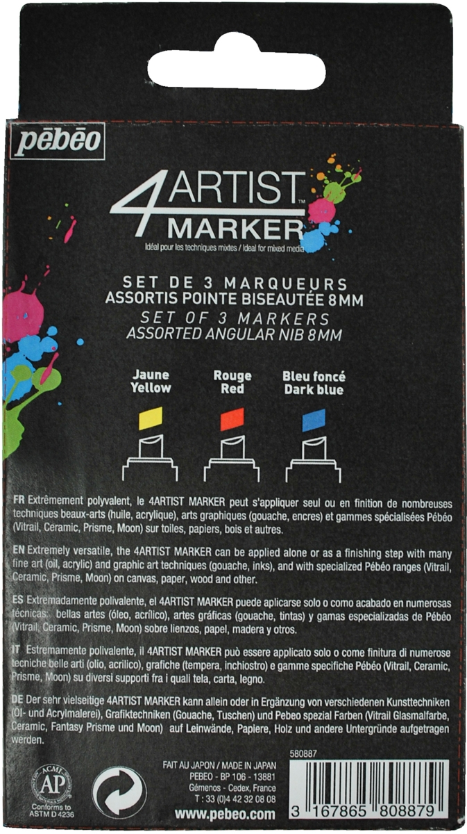 Pe580887 4 Artist Marker Basic Set - 3.37 X 5.25 X 1.25 In.