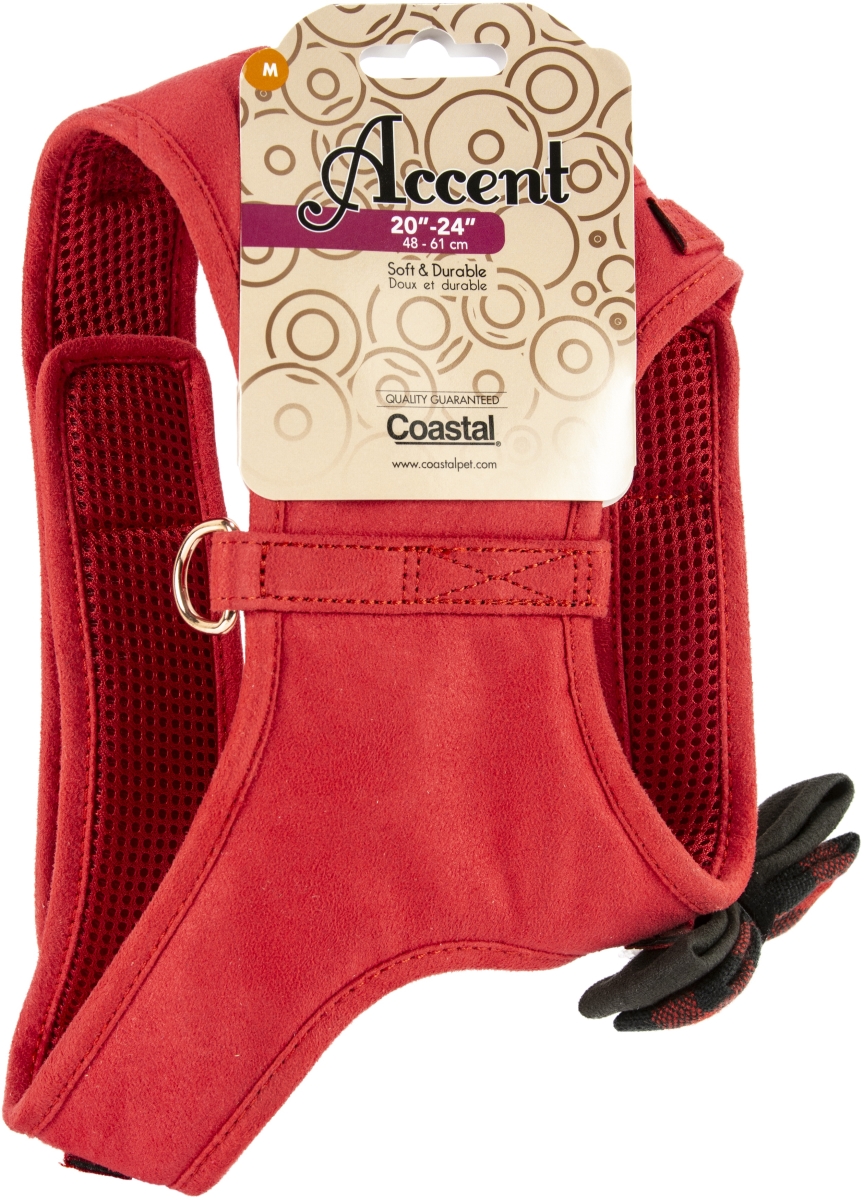 21414med-red Red Accent Dog Harness