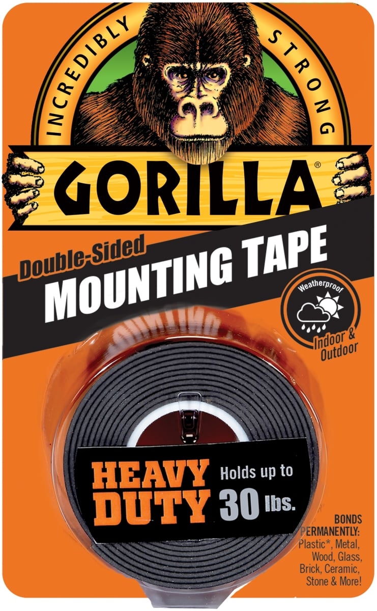 6055301 Black - Double - Sided Heavy Duty Mounting Tape, 60 In.