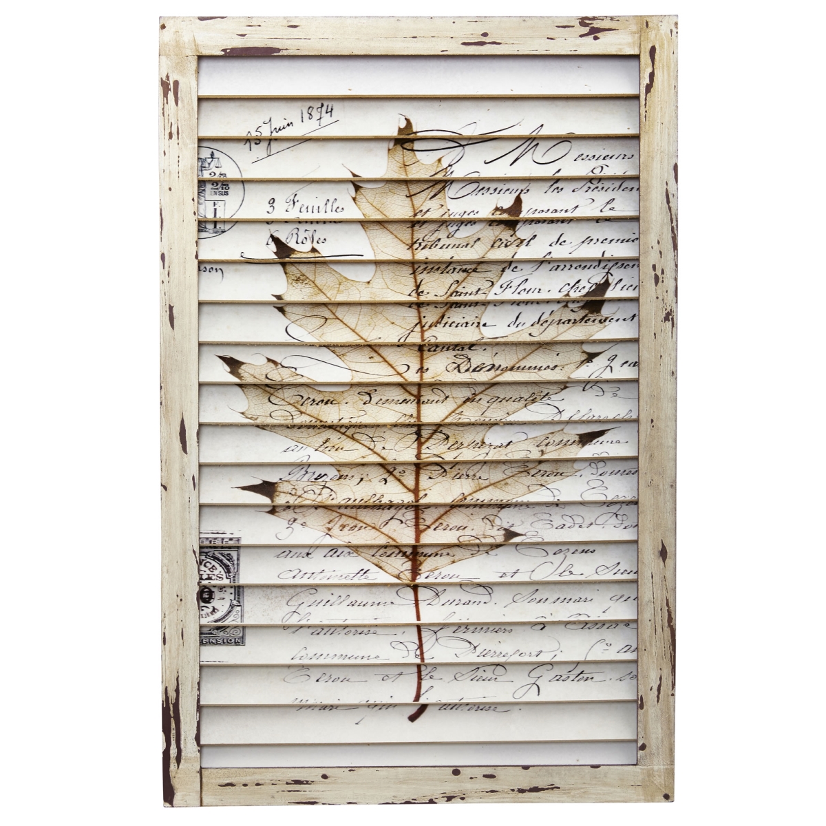 7023 Maple Leaf Window Shutter Wall Decor