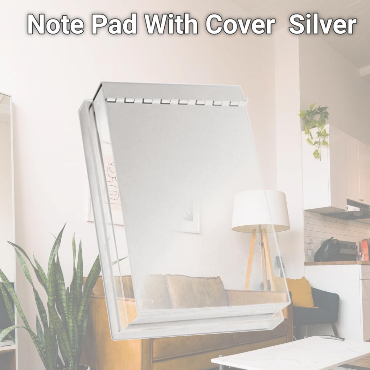 Picture of Natico Originals 30-418 Note Pad With Cover  Silver