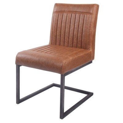 1060002-215 Ronan Pu Leather Dining Chair, Antique Cigar Brown