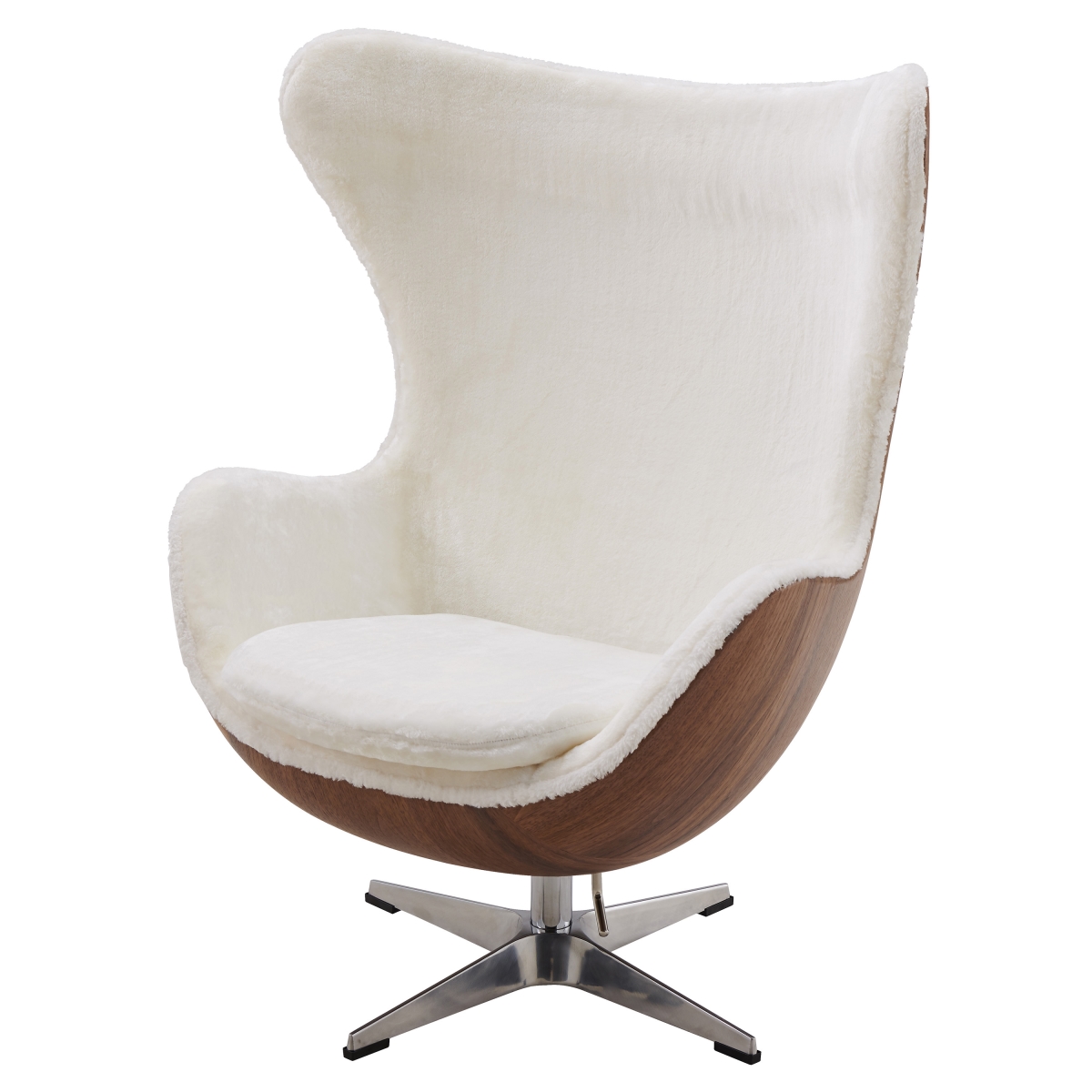 6300059-519 30 X 32.50 X 41.50 In. Axis Swivel Rocker Chair, Twizel Faux Fur