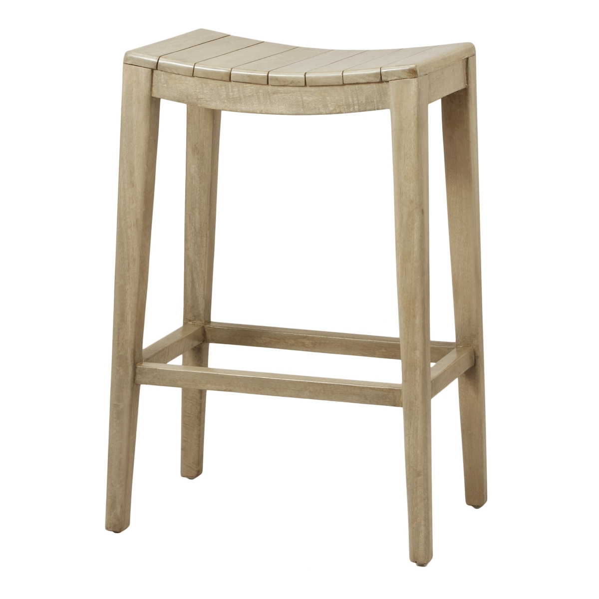 6600011-wg 13 X 18.5 X 30 In. Elmo Wooden Bar Stool, Washed Gray