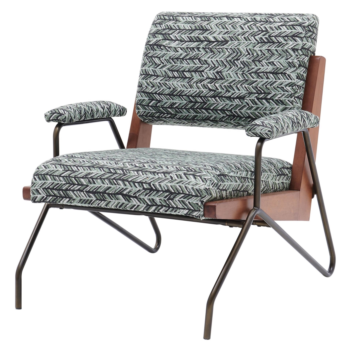 9900067-527 Smith Kd Fabric Accent Chair, Arrow Deep Green