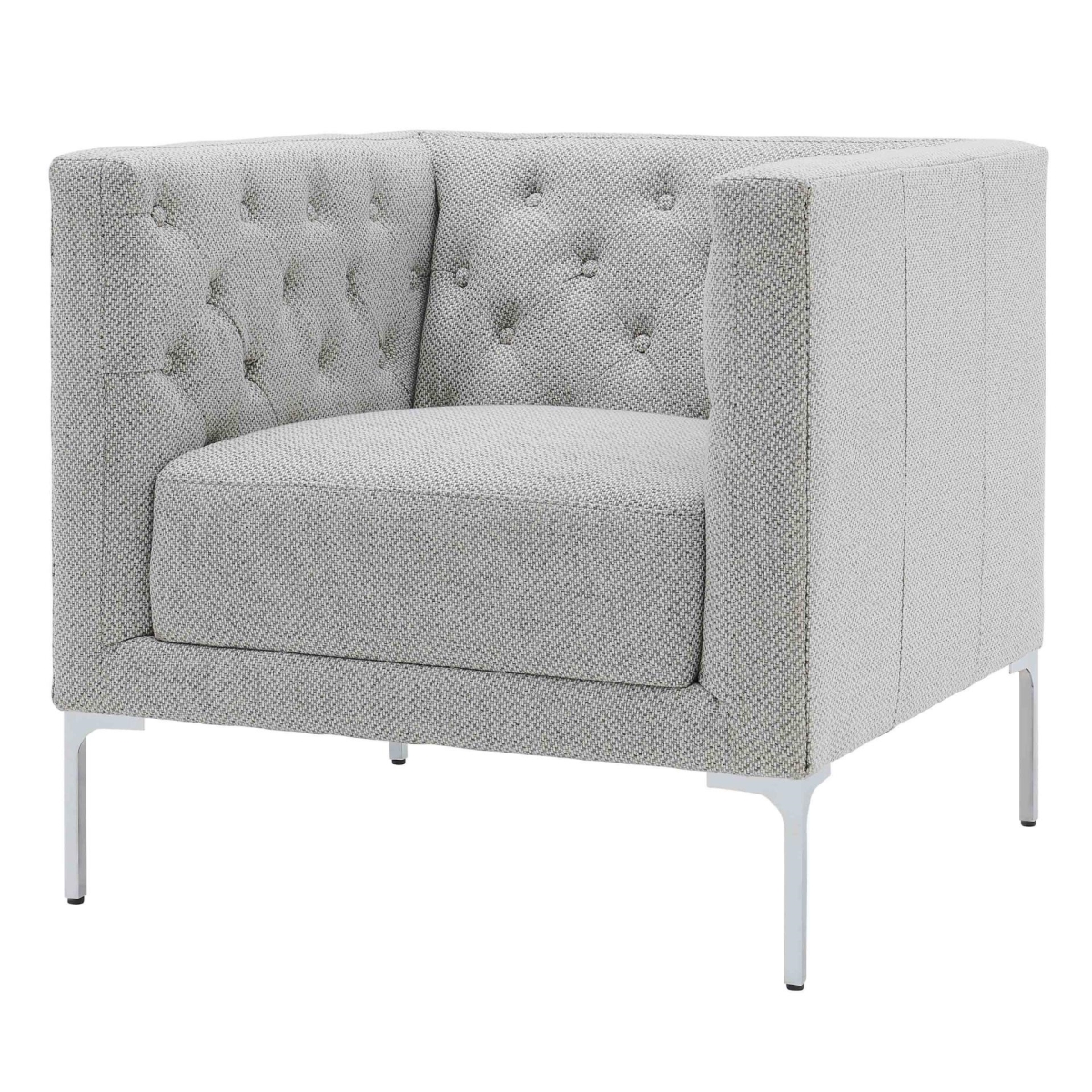 9900073-410 Johnson Kd Fabric Tufted Accent Chair, Cardiff Gray