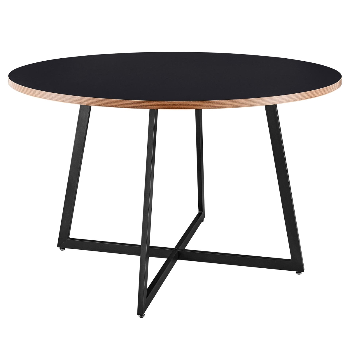 9300081-547 48 In. Courtdale Kd Round Table, Black