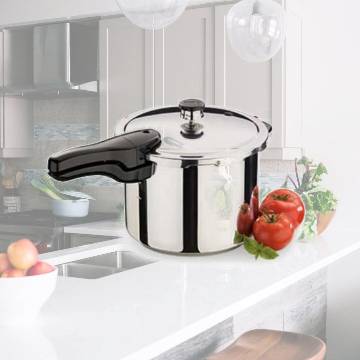 Picture of National Presto Industries 01362 6 Quart Stainless Steel Pressure Cooker