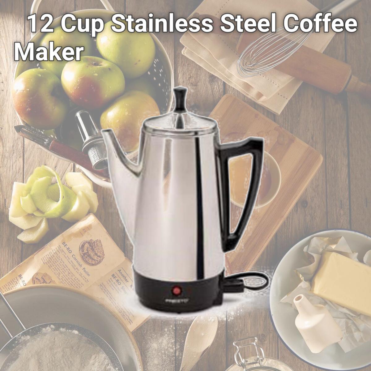 Picture of National Presto Industries 02811 12 Cup Stainless Steel Coffee Maker