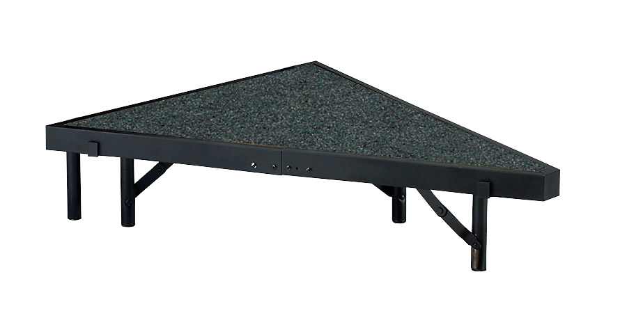 Sp488c-40 Stage Pie With Red Carpet, Black - 8 X 48 X 96 In.