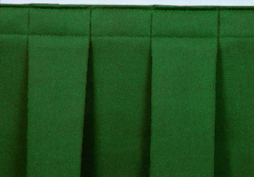 Sb24-06 24 In. Stage Box Pleat Skirting, Green