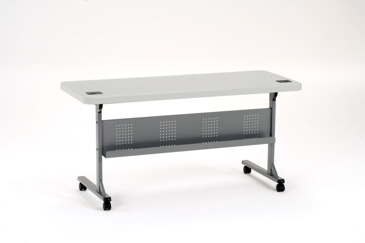 Bpft-2460-20 24 X 60 In. Flip-n-store Training Table, Charcoal Slate