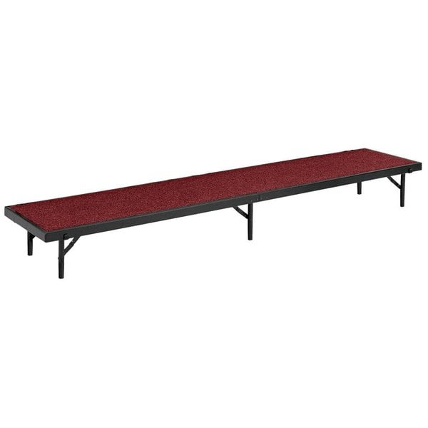 Rt16c-40 18 X 66 X 16 In. Tapered Standing Choral Riser, Red Carpet