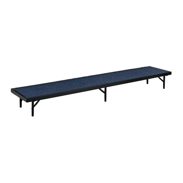 Rt8c-04 18 X 60 X 8 In. Tapered Standing Choral Riser, Blue Carpet