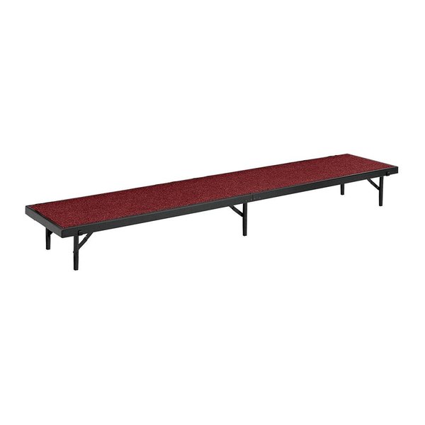 Rt8c-40 18 X 60 X 8 In. Tapered Standing Choral Riser, Red Carpet