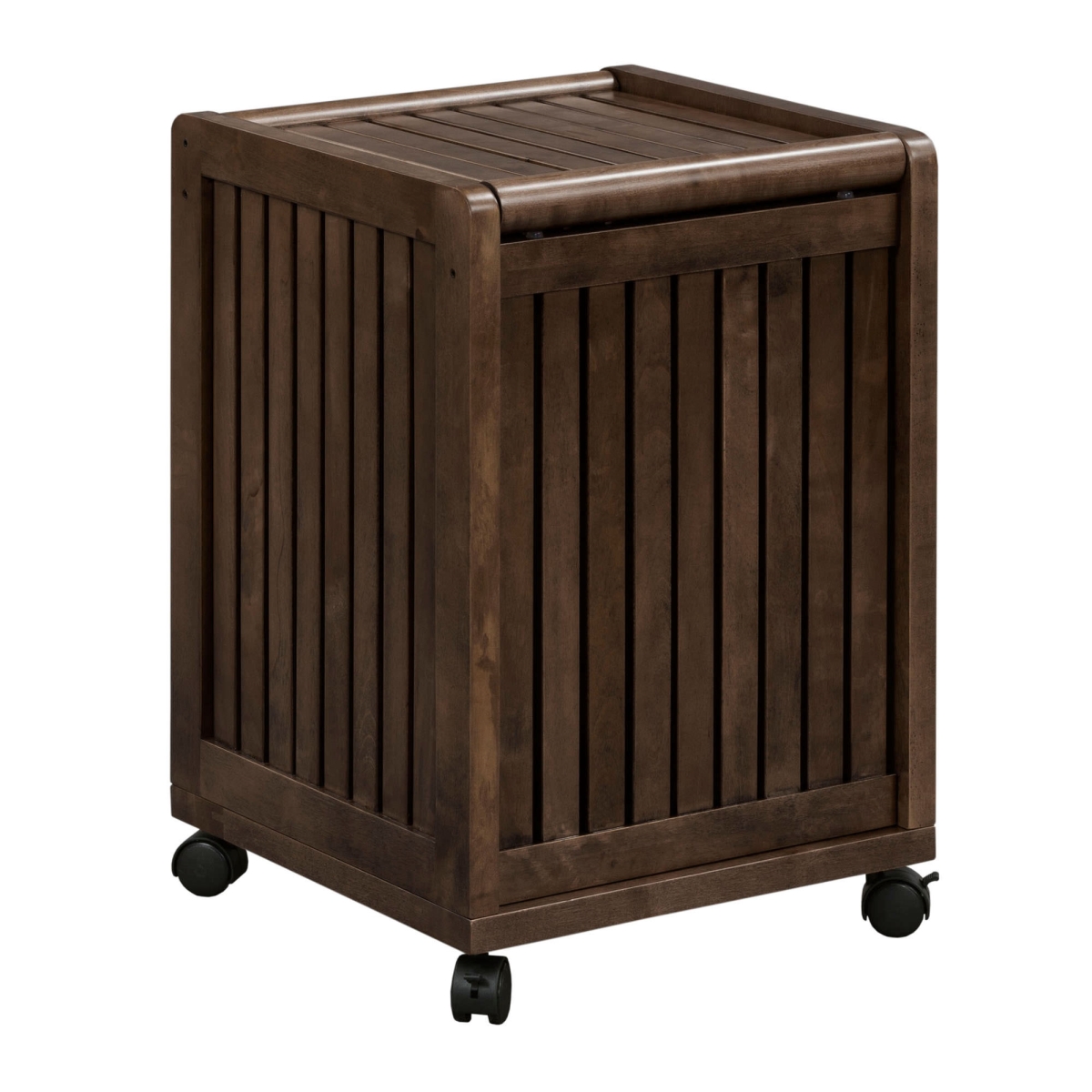 2214-esp Home Solid Wood Abingdon Mobile Rolling Multiple Colors Laundry Hamper With Lid