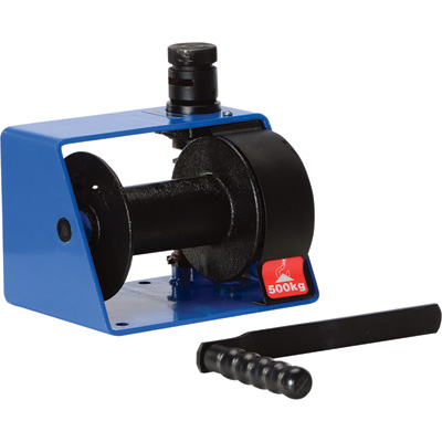 Hwv-1000 Single Speed Worm Gear Hand Winch With Vertical Handle - 1000 Lbs Load