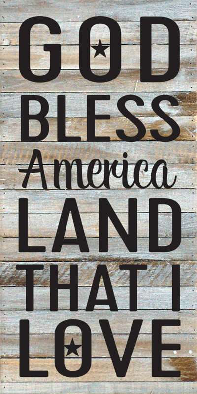 Re1058w 14 X 24.5 In. God Bless America Land That I Love Pallet Wood Art Sign
