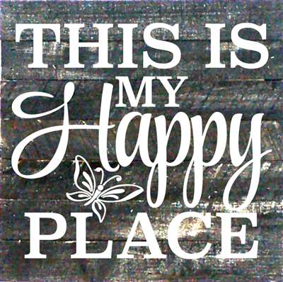 Re1036b 10.5 X 10.5 In. This Is My Happy Place Pallet Wood Art Sign