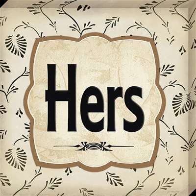 Cv1026-1111 11 X 11 In. Hers Canvas Gallery Wrapped Art Print