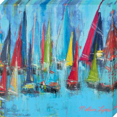 Cv1039-1111 11 X 11 In. Setting Sails Canvas Gallery Wrapped Art Print