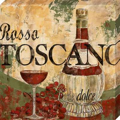 Cv1052-1111 11 X 11 In. Rossa Toscano Canvas Gallery Wrapped Art Print