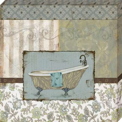 Cv1058-1111 11 X 11 In. Country Style Bath Ii Canvas Gallery Wrapped Art Print