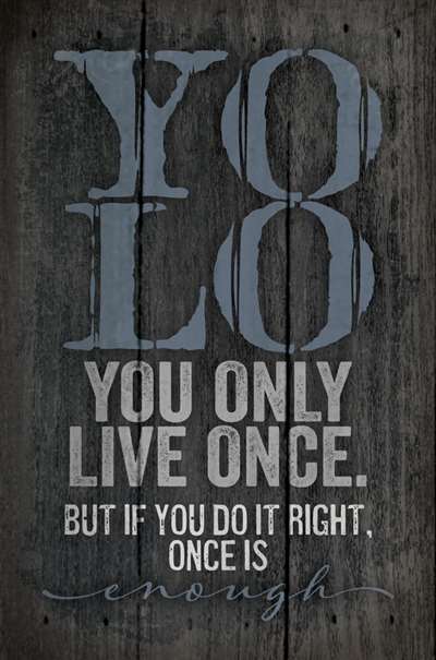 Pa1012 10.5 X 16 In. Yolo You Only Live Once Wood Pallet Design Wall Art Sign