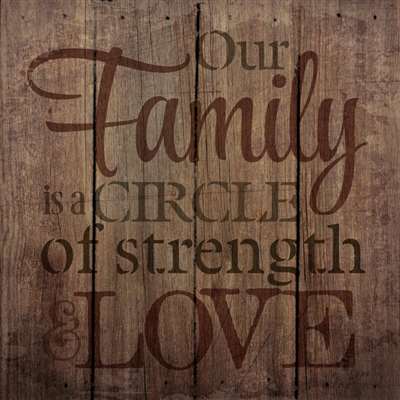 Pa1013 14 X 14 In. Our Family Is A Circle Of Strength & Love Wood Pallet Design Wall Art Sign