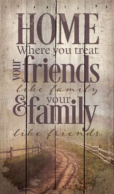 Pa1016 14 X 24 In. Home Where You Treat Your Friends Wood Pallet Design Wall Art Sign
