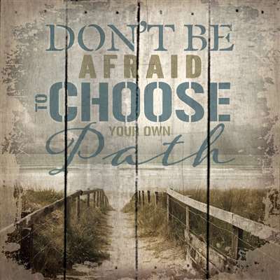 Pa1028 14 X 14 In. Dont Be Afraid To Choose Wood Pallet Design Wall Art Sign