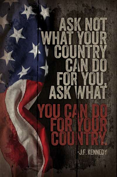 Pa1034 10.5 X 16 In. Ask Not What Your Country Can Do For You Wood Pallet Design Wall Art Sign