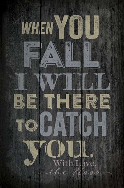 Pa1035 10.5 X 16 In. When You Fall I Will Be There Wood Pallet Design Wall Art Sign